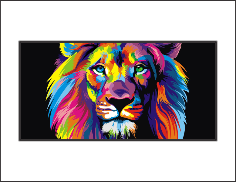 QUADRO LEÃO COLORIDO CODIGO053.png